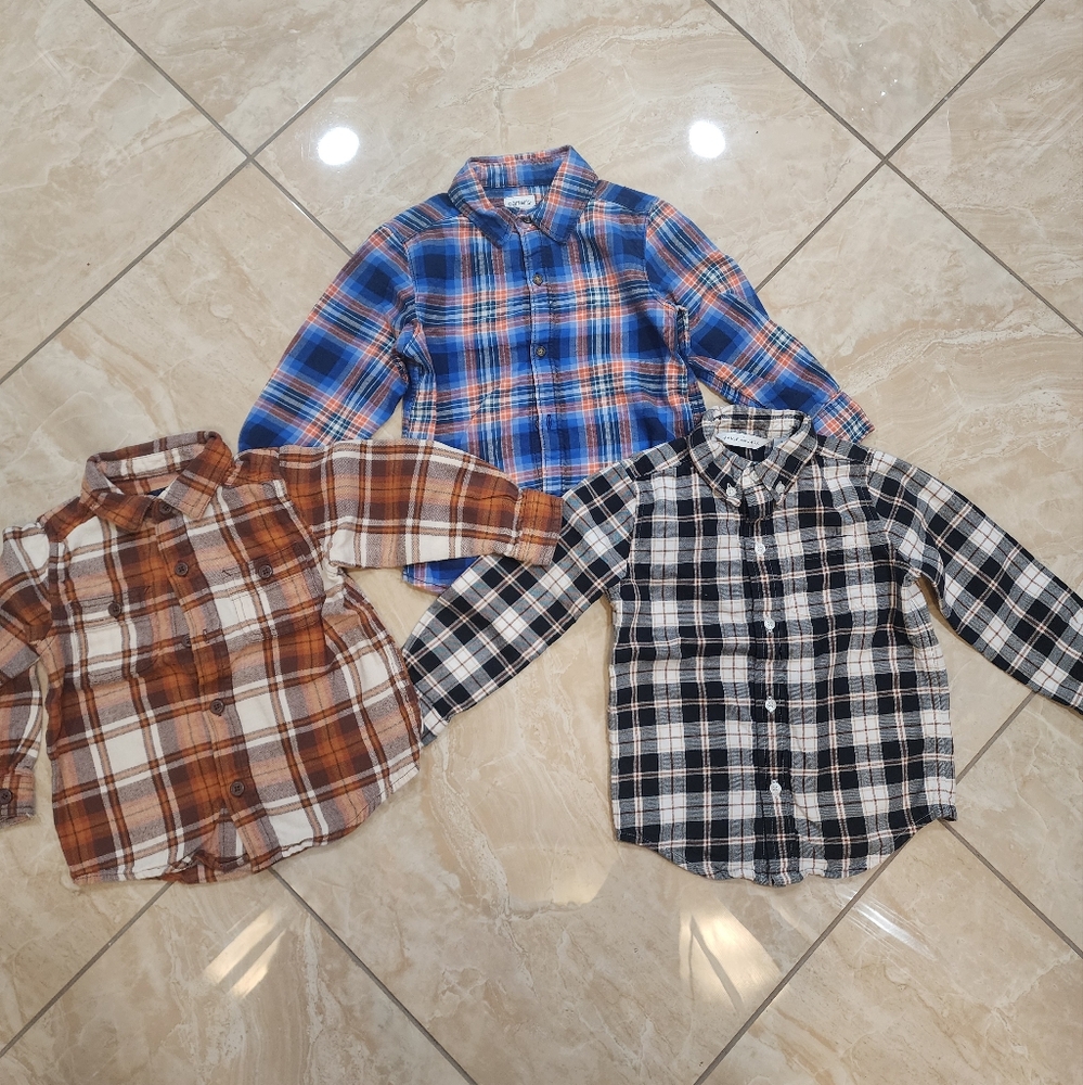 Bundle of 3 Toddler Flannel Long Sleeves